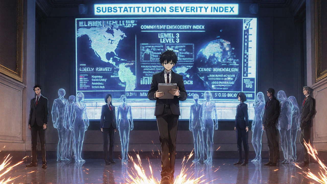 A lobbyist stands amid ghostly staff whispers, symbolizing power shifting from floor votes to committee backrooms.