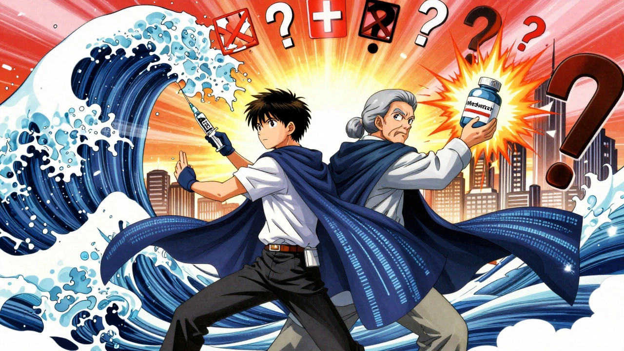 Heroic pair protecting others by correctly reporting vaccine and drug side effects