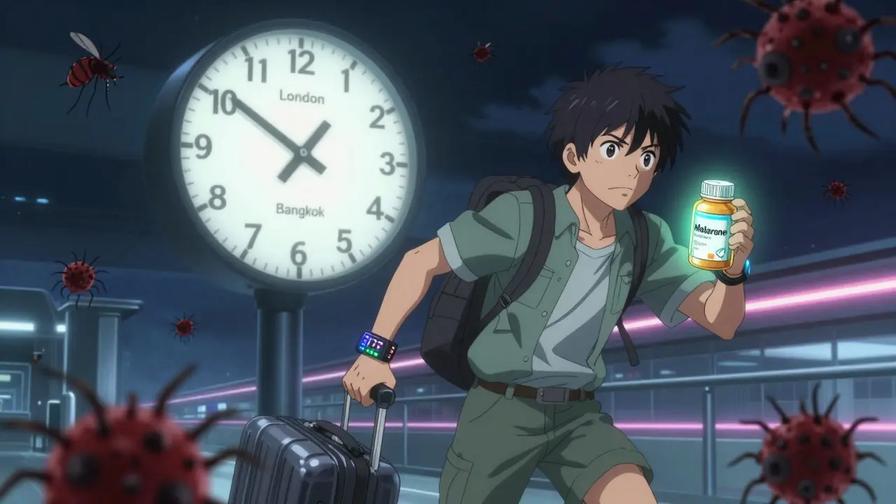 How to Time Antibiotics and Antimalarials Across Time Zones